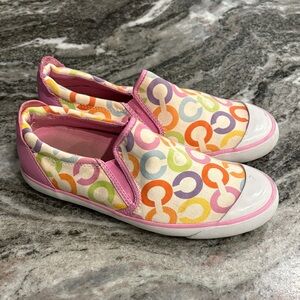 Coach Beale Slip On Sneakers Colorful Signature C size 8